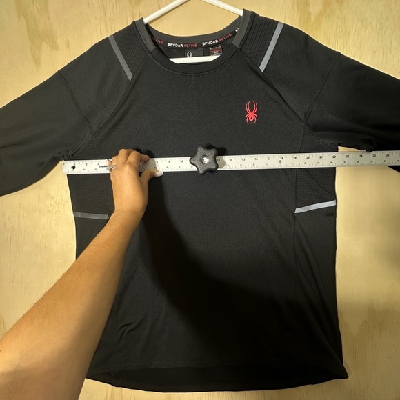 Spyder Active ProWeb Athletic Black Long Sleeve Top 3M Men's Size Medium - Picture 4 of 10